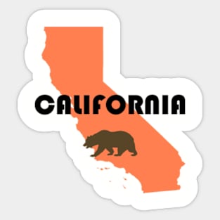 California (Bear and State) Sticker